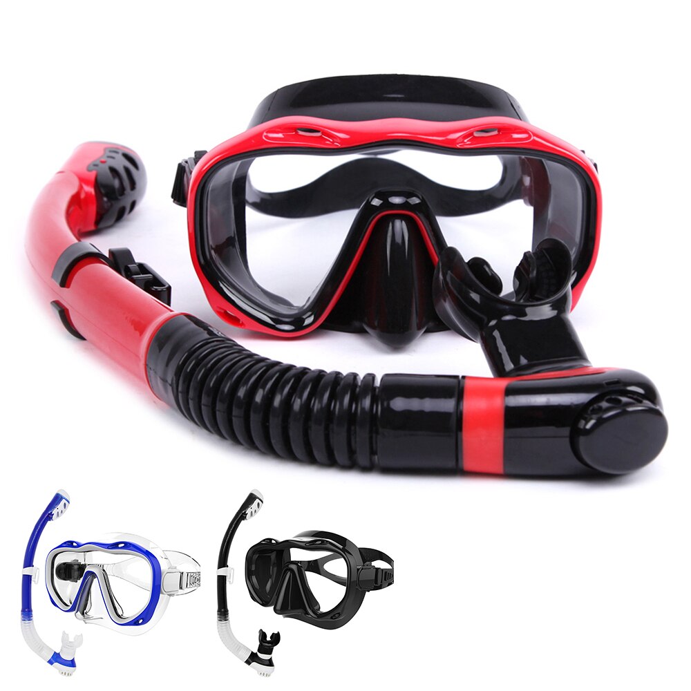 Walvis Duiken Masker Professionele Onderwater Scuba Snorkel Glazen Buis Set Vol Droge Duikbril Glas Masker Zwembril