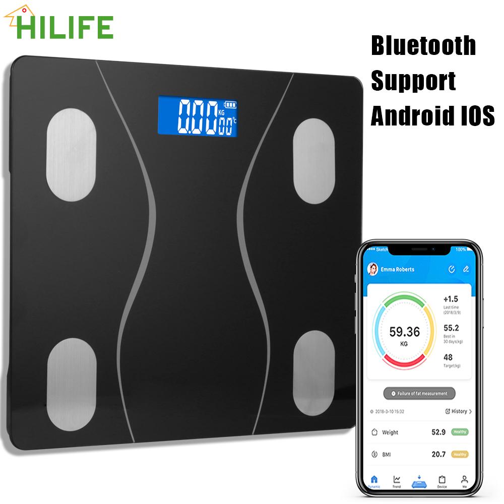 BMI Body Composition Analyzer Electronic Balance weighing Scale Bluetooth App Digital Bathroom scales Body Fat Scale LCD Display