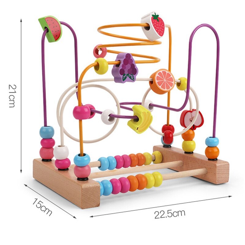 Labyrinthe en bois cercles autour des perles boulier maths Puzzle jouets pour les enfants