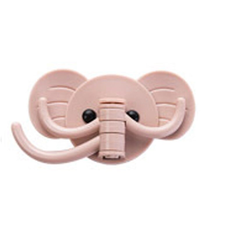 Krok söt tecknad krok inget spår stark klibbig krok krok kök krok badrum krok mer sömlös krok: Rosa