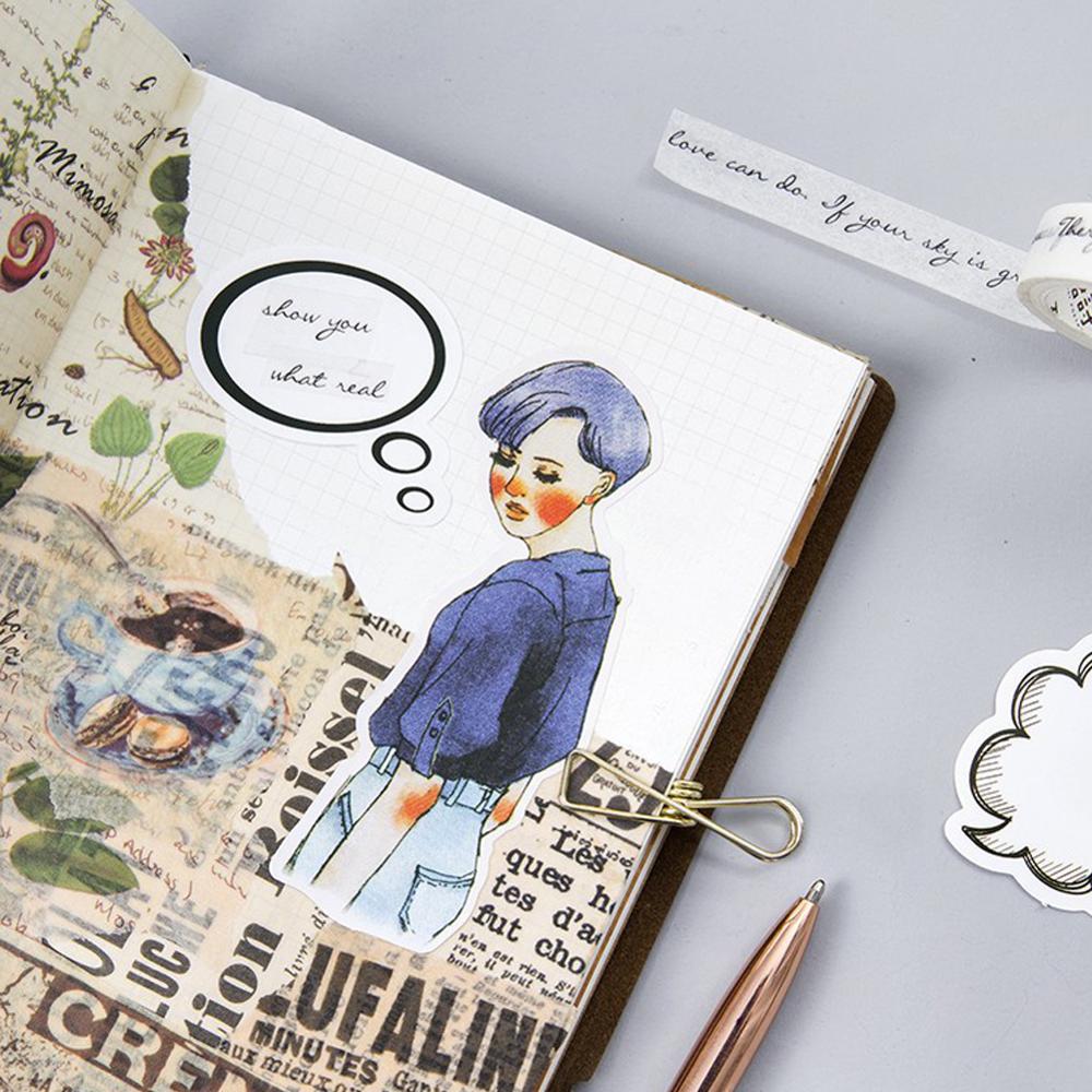 45 Sheets Bubble Dialog Box Journal Scrapbooking Decorative Sticker DIY Diary Album Phone Notebook Letter Decoration Stickers