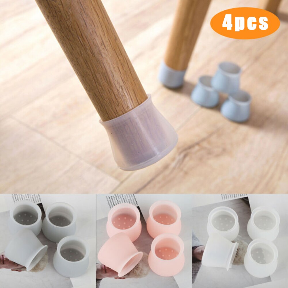 Housse de Protection des jambes de meubles | En silicone, 4 pièces, Protection des pieds de Table, Protection des pieds, housse de Protection du sol
