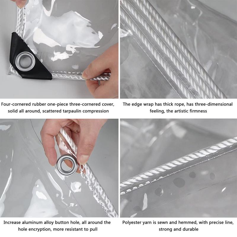 Transparenter Planen balkon wasserdicht transparent wasserdicht Stoff Zaun Mesh Garten saftige Pflanzen abdeckung Stoff