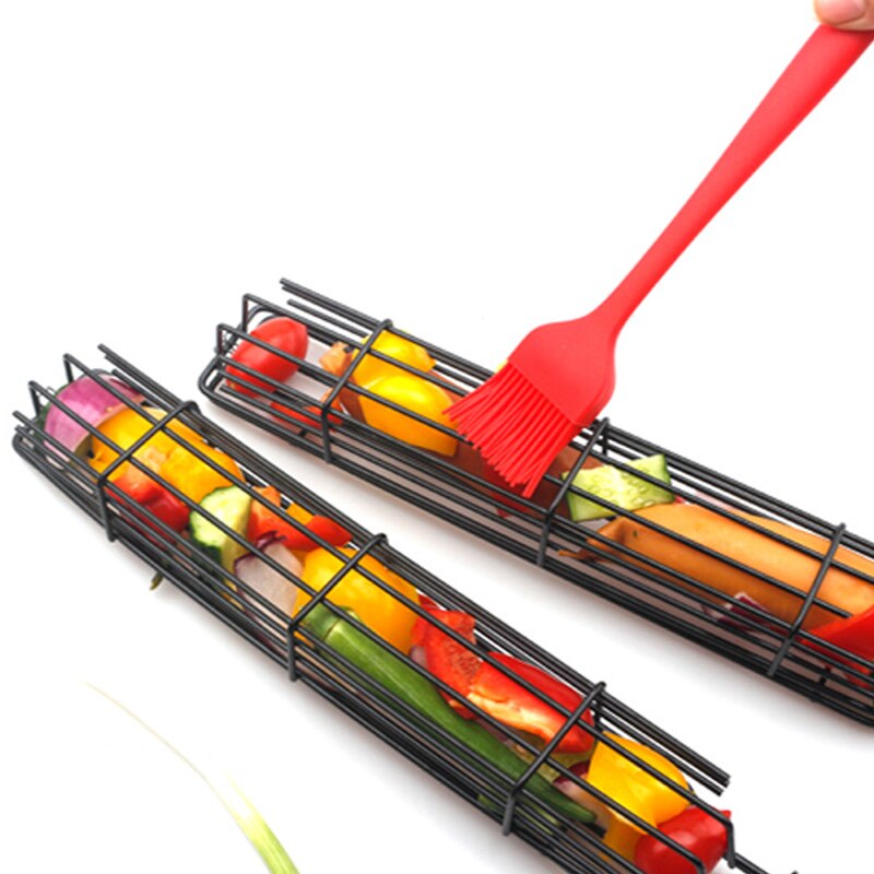 Bbq Grill Mesh Rvs Grillen Mand Herbruikbare Barbecue Mesh Draagbare Barbecue Tool Grill Netto Barbecue Clip Grill Gereedschap