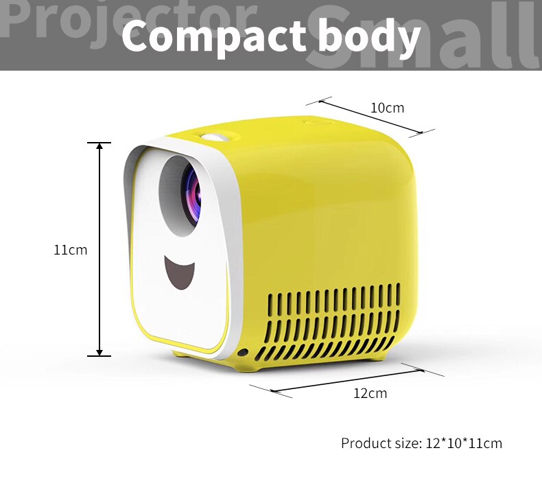Tiny Draagbare L1 Projector Ondersteunt 1080P Full Hd Movie Afspelen 1000 Lumens Home Entertainment Theater Thuis Draagbare