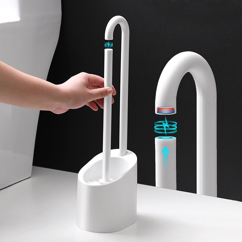 Creatieve Cactus Toiletborstelhouder (Verwisselbare Borstelkop Toiletpot Borstel (Dikke ABS Plastic Materiaal Badkamer Accessoires