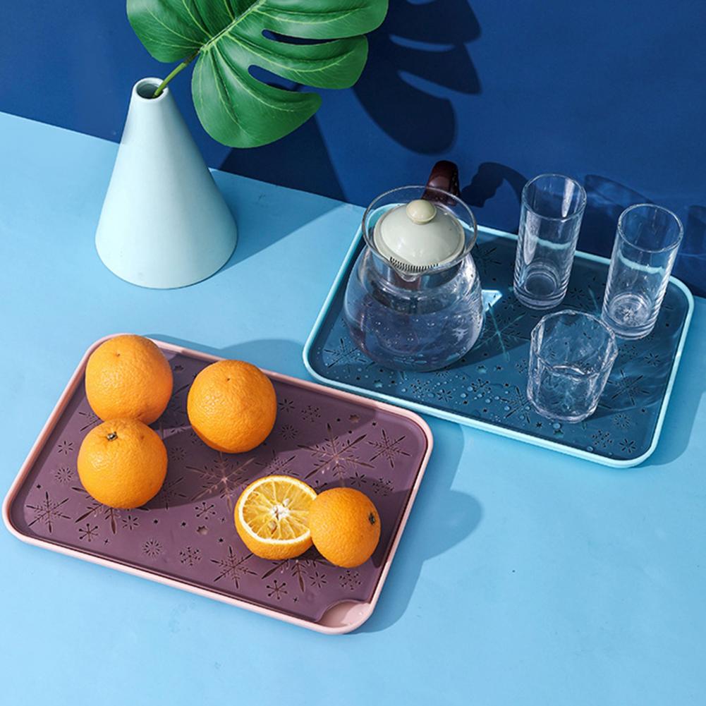 Lekbak Rechthoekige Dubbele Laag Plastic Draagbare Afdruiprek Spoelbak Lade Voor Keuken