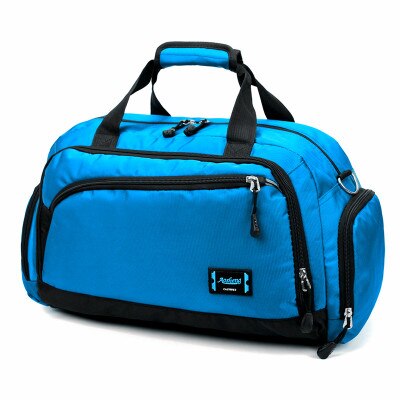 SNUGUG Men&#39;s Sports Gym Bags Cylinder One Shoulder Sport Bag Female Travel Bags Nylon Waterproof Dnylon Water Pouch Package: Blue