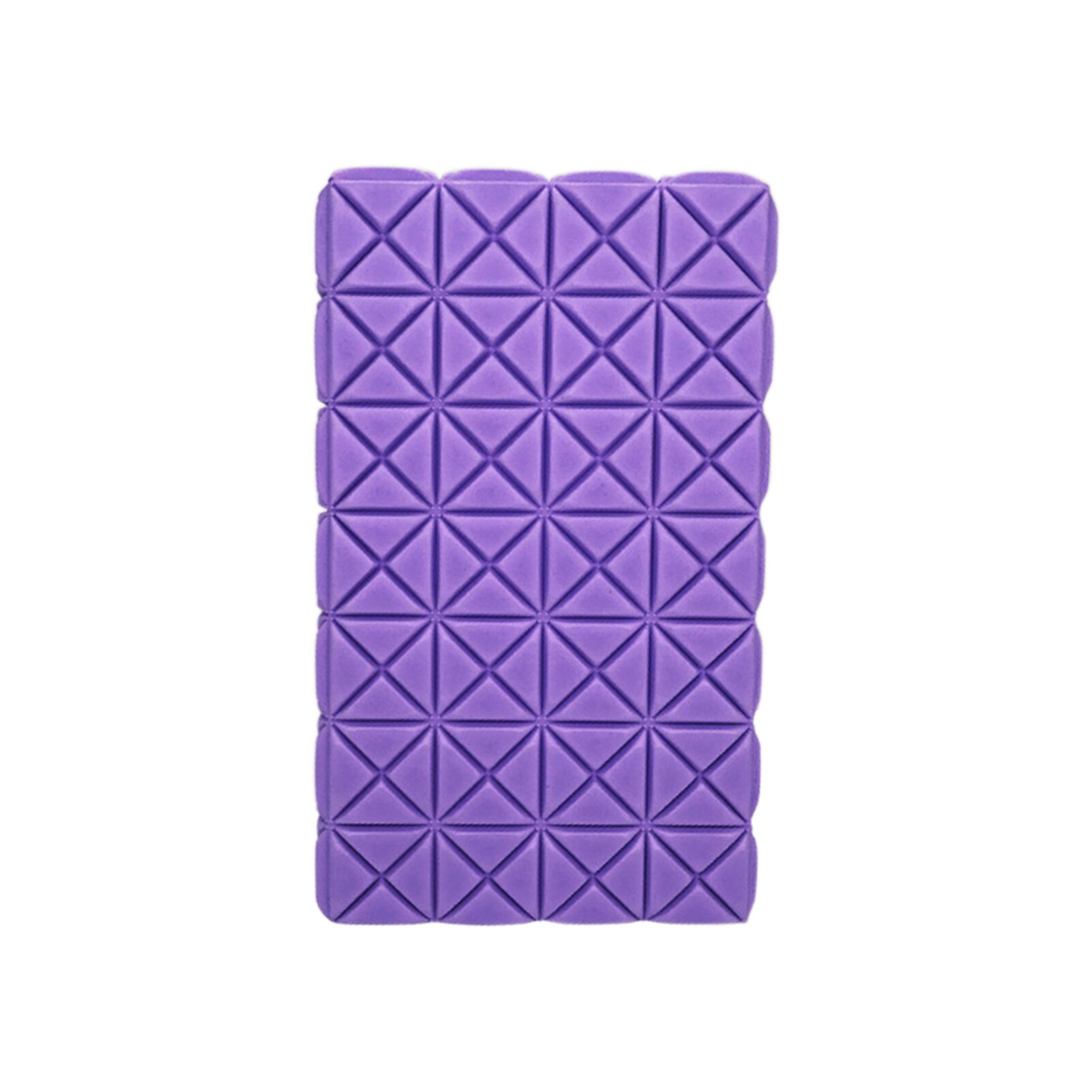Bloque de Yoga para gimnasio, cojín de espuma EVA para entrenamiento, antideslizante, Ayuda de estiramiento, ejercicio de apoyo, Fitness, culturismo: Morado