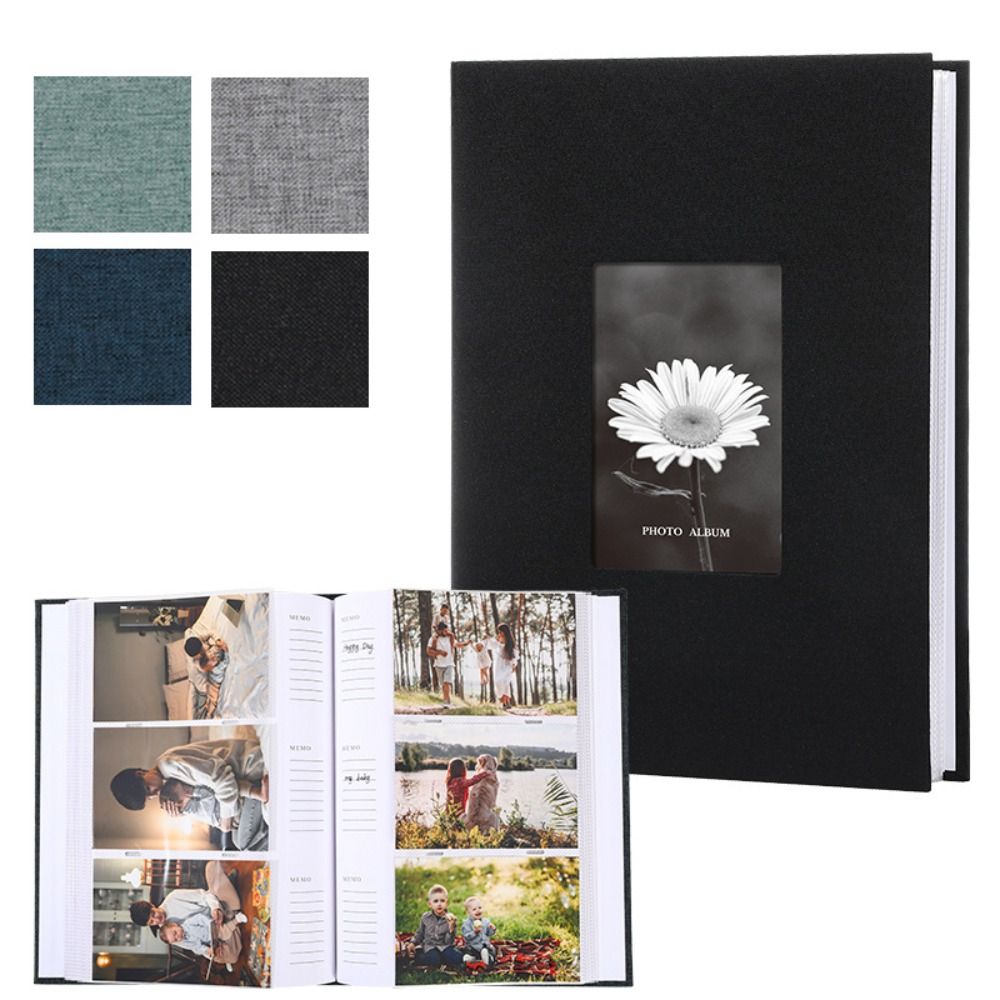 6in Linen Cover Photo Album 200/300Pics Interleaf Type Large Scrapbook Album Picture Collection 100 Pages Memory Book