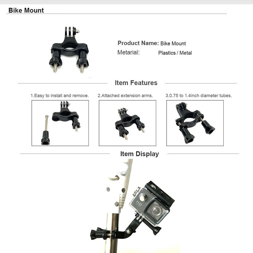 SJCAM SJ8 PRO accessoires boîtier étanche pour SJ8 Plus sac de rangement pour SJCAM SJ8 Action caméra ensemble de trépied pour SJ8 AIR