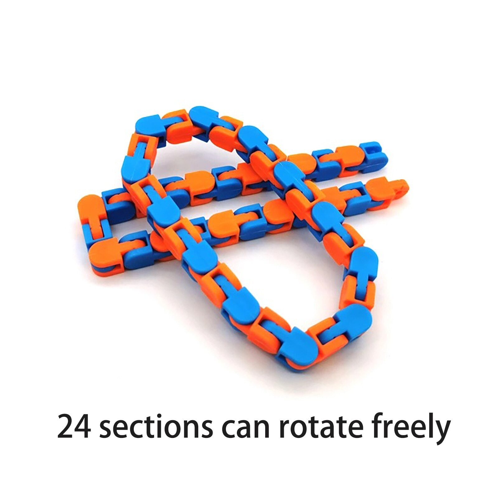 1pc Multicolor Wacky Tracks Snap and Click Fidget Toys Kids Autism Snake Puzzles Classic Sensory Toy Puzzle Sensory Fidget Toys: A