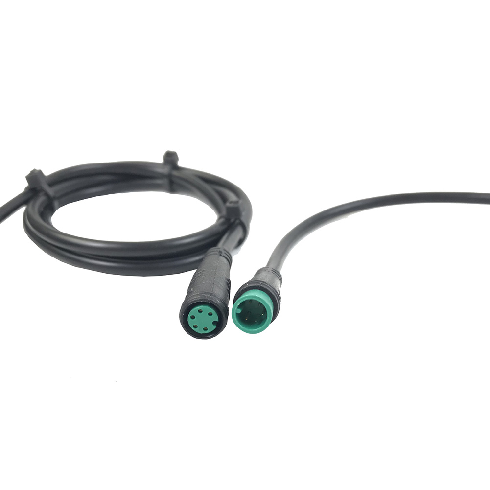 50CM 5Pin Männlich Zu Weiblich E-bike Verlängerung Kabel Grün Stecker Für Elektrische Fahrrad Bafang Display Verlängerung Kabel wasserdicht