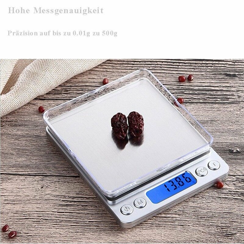 500g/0.01g Digital Scale Mini Electronic Grams Fine Balance Jewelry Scales Precision LCD Digital Scales Jewelry Measuring Tools
