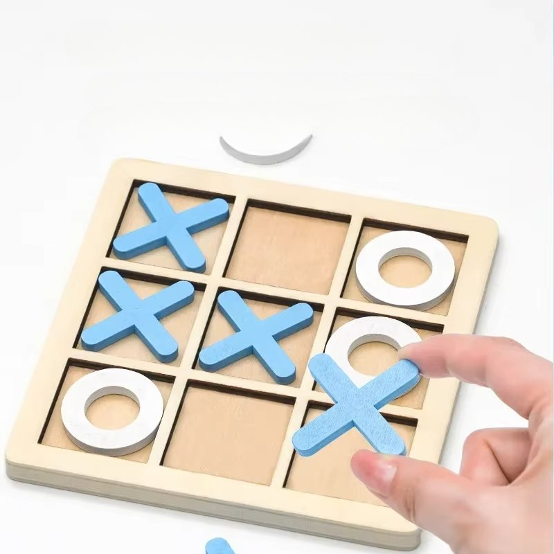 Children's logical thinking mental board game parent-child early education xo chess puzzle toddler toy wood