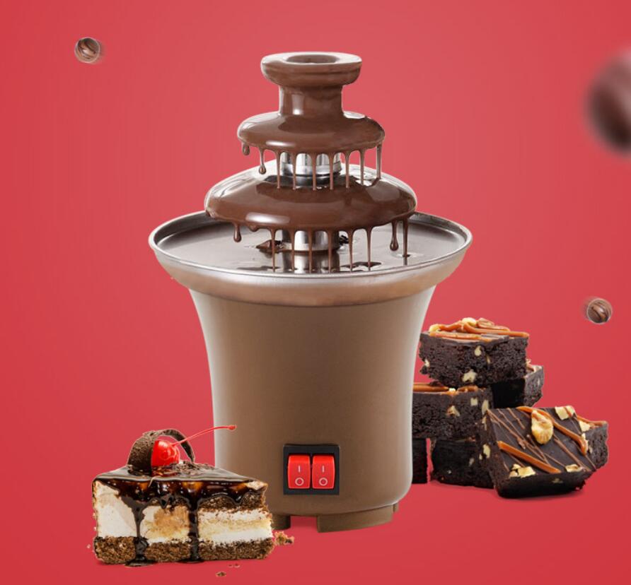 Rotating Chocolate Fountain Melting Machine With Heating Function Chocolate Fondue tempering Machine