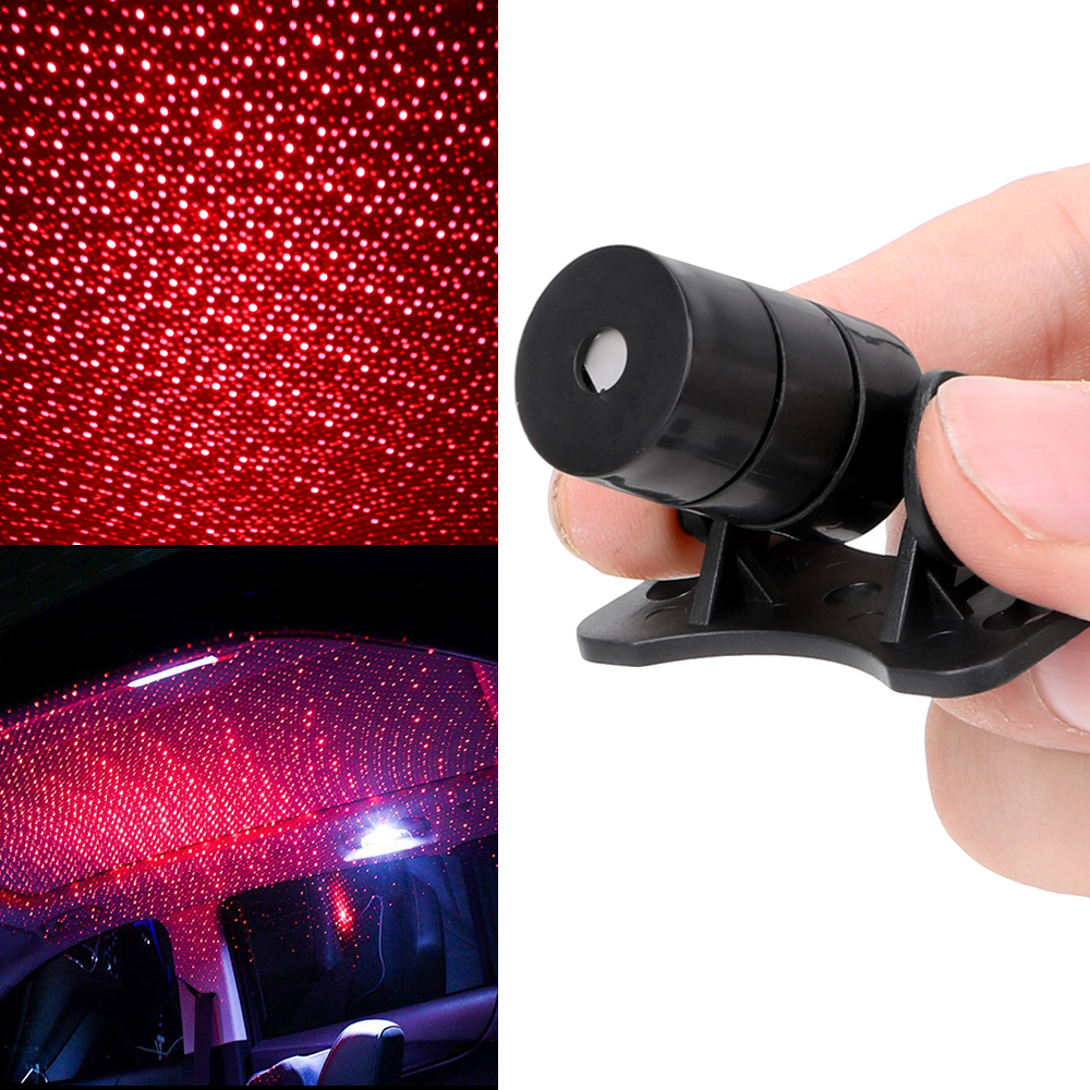 LEEPEE Autodak Licht Sterrenhemel Projectie DJ Muziek Geluid LampDecorative Light Spotlight Auto Ster Lichten Interieur Modificatie