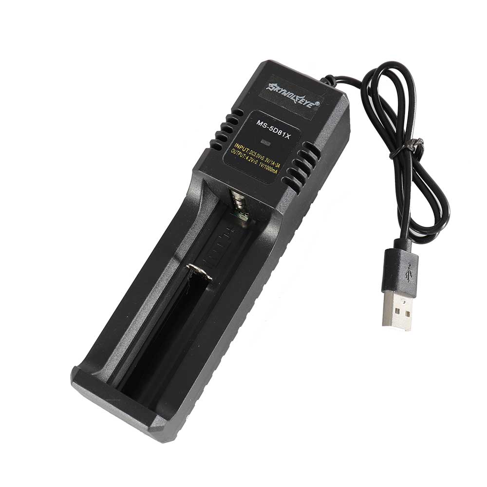 5000 Mah/5800 Mah 18650 Batterij + Smart Universele Oplaadbare Li-On Batterij Usb Oplader Voor Koplamp Zaklamp: 18650 Charger