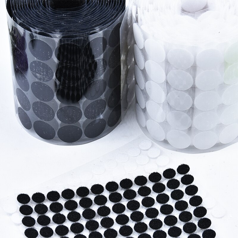 Kleurrijke Klittenbandsluitingen Lijm 10-30 Mm Zelfklevende Tape Haak Lus Nylon Magic Boob Tape Sticker Thuisgebruik Sterke lijm 100Pairs