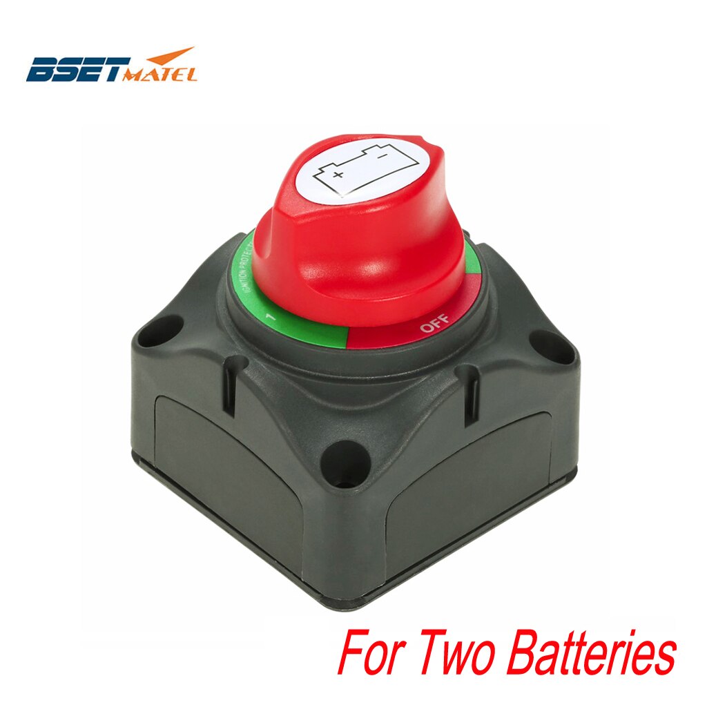 12V/24V Dual Battery Selector Isolator Master Switch Cutoff Cut Off Disconnect Power Kill Switch 4 Position Marine Boat Car RV