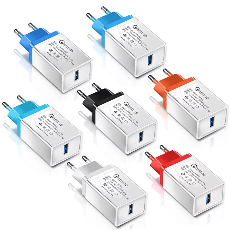 Szybkie ładowanie QC 3.0 Smart Fast 3 ładowarka ścienna USB dla iphone Xiaomi Samsung Huawei szybkie ładowanie ładowarka telefon komórkowy