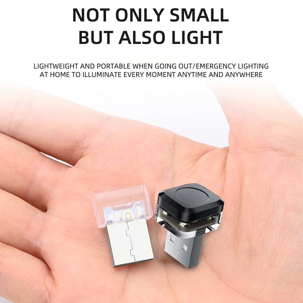 1pcs Mini USB LED Car Light Decoration Atmosphere Lights Universal Emergency Lighting Decorative Ambient Lamp for PC Flat Car