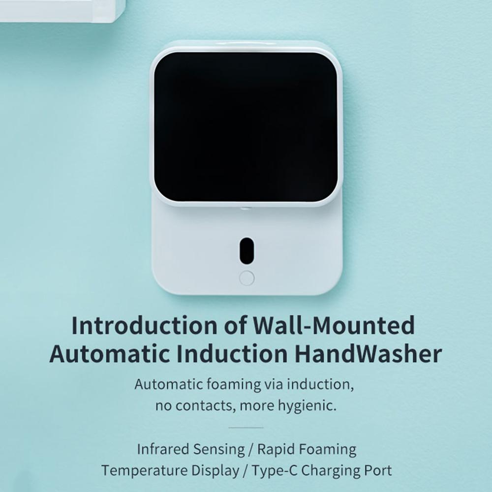 Automatic Induction Foaming Hand Washer LED Display Screen Washing Machine Infrared Sensor Soap Dispenser For Bathroom Wal