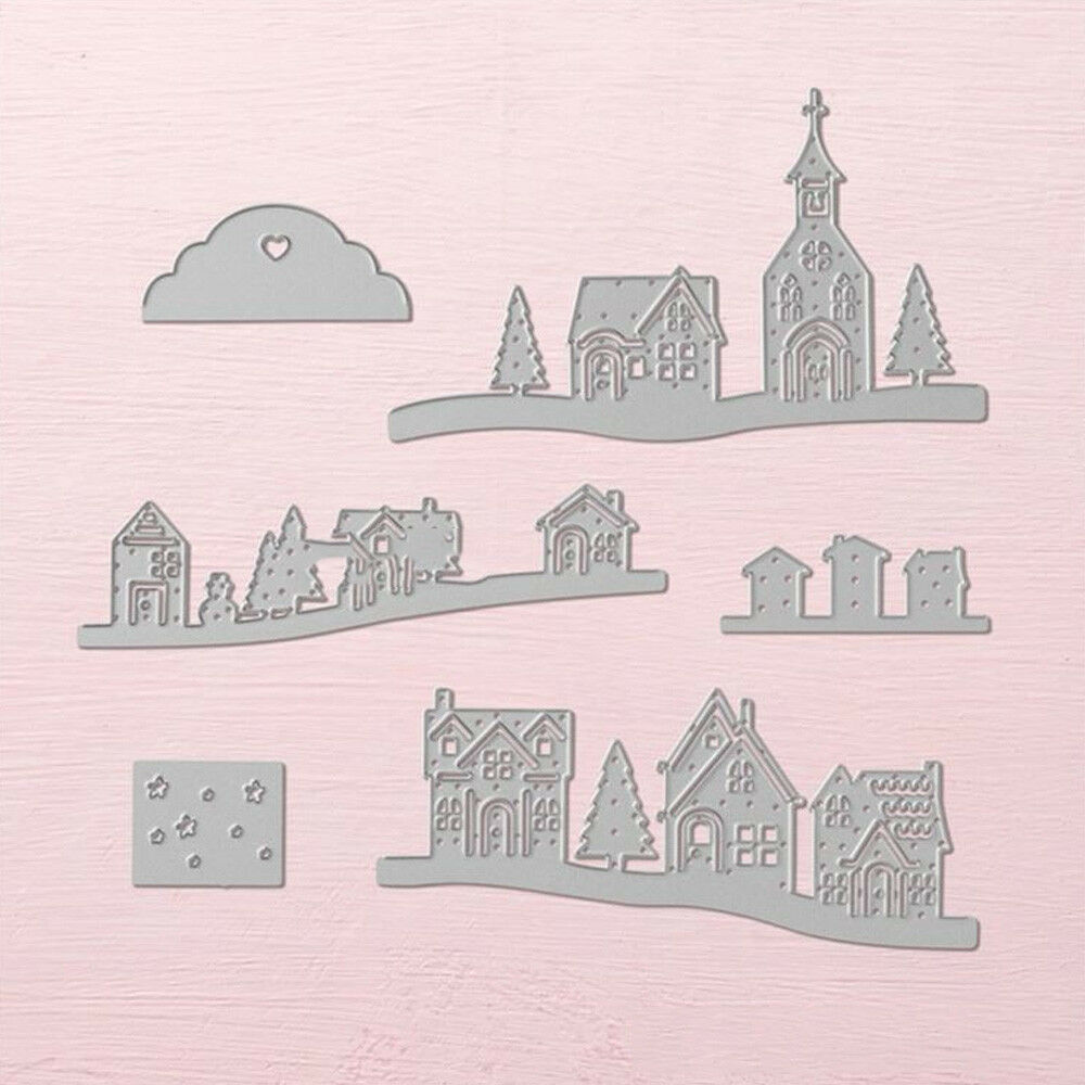 6 stks/set DIY Fotoalbum Metalen Woonplaats Stansmessen Stempel Scrapbooking Album Papieren Kaart Maken Embossing Sterft Decoratie