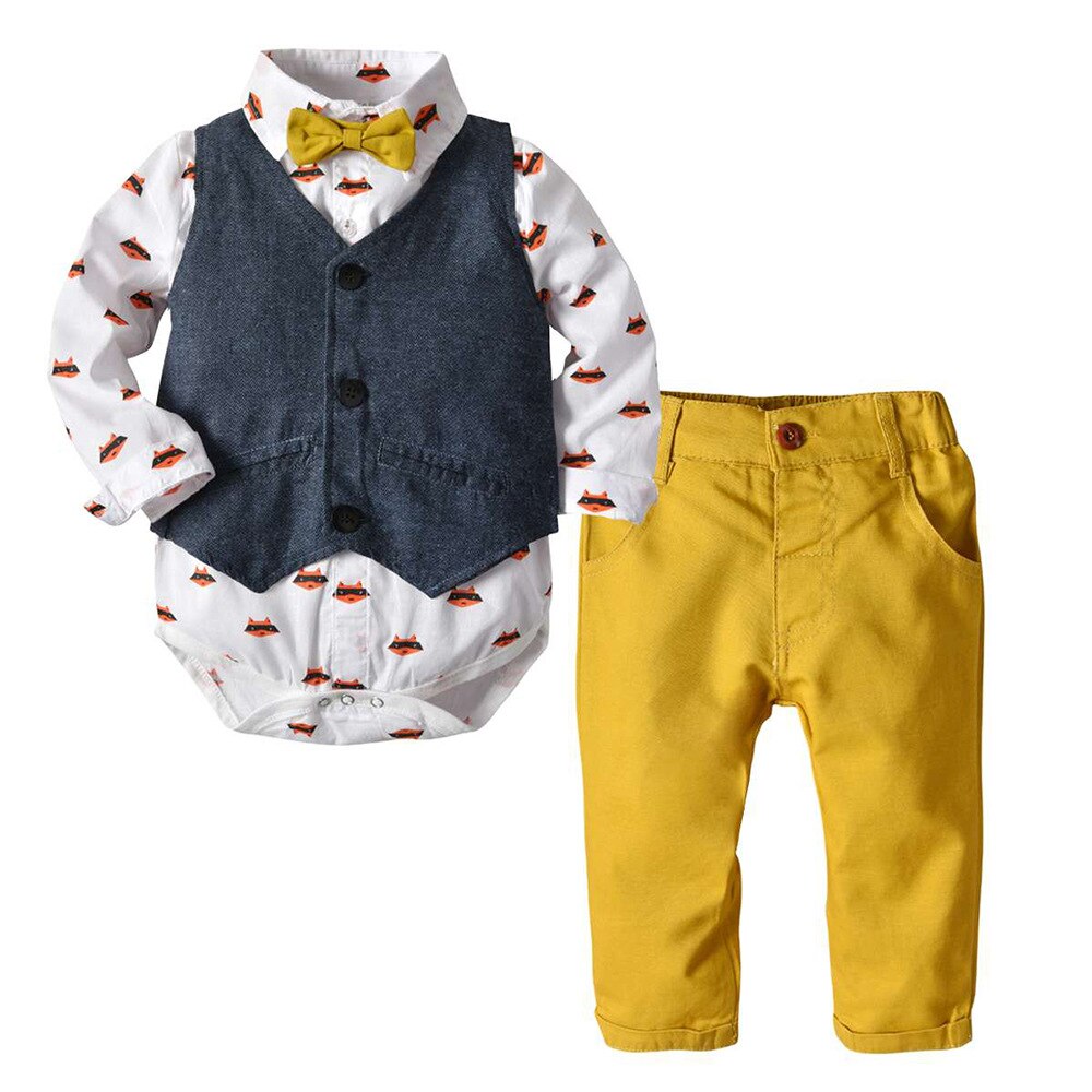 Europeisk babykostym pojkkläder söta moderna höst babykostym babykläder unga kläder babyset  bd50ye: Stil 2