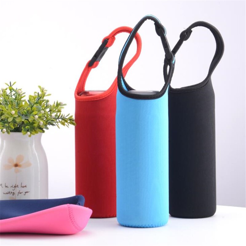 de bolsas térmicas de tela de 5 colores, funda para botellas de agua, portador de manga, bolsas de botellas de agua con aislamiento térmico, Flessenzakken