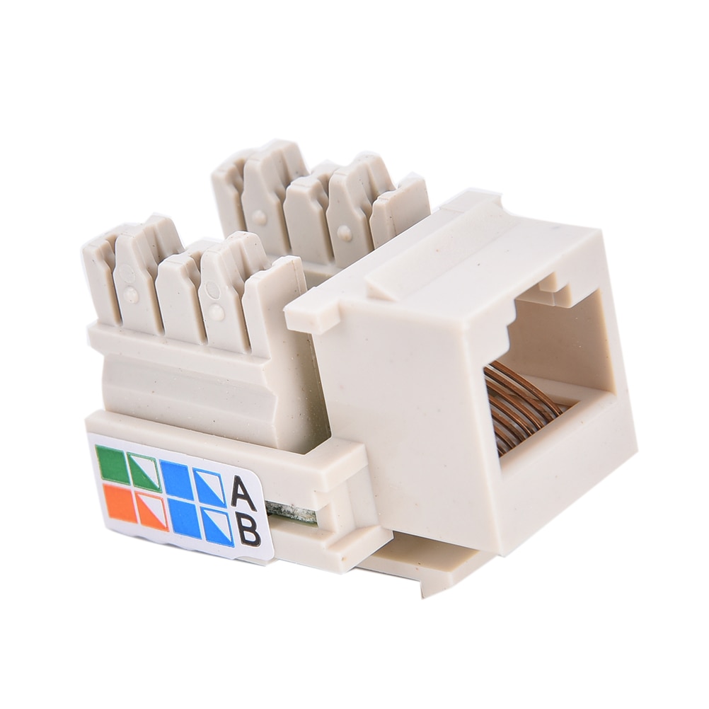 RJ45 Punch Down Keystone Jack CAT5 Network Ethernet RJ45 White 3cm x 2cm x 2cm CAT6 Punch Down Keystone Jack