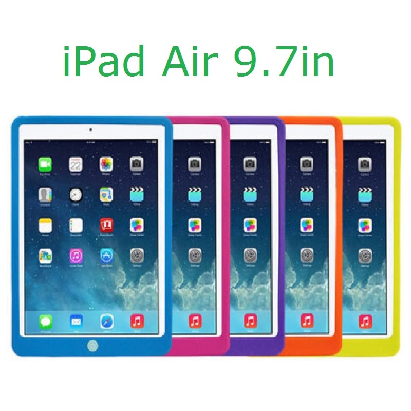 Funda protectora de goma sólida para iPad Air 1 funda de silicona A1474 A1475 Candy cubierta a prueba de golpes para iPad Air 1 funda de goma 9,7''