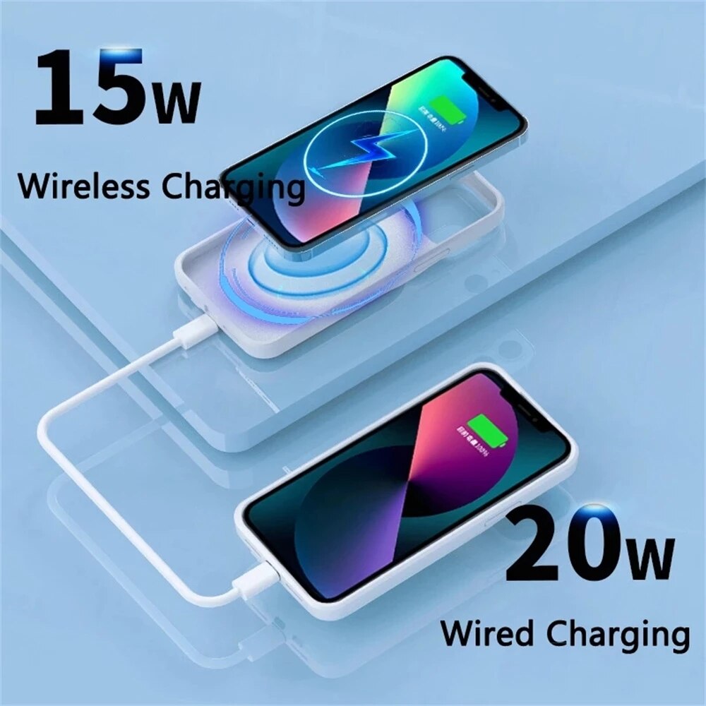 Power Bank Charging Cover For iPhone 13 Mini 13 Pro Max Battery Case Qi Wireless Fast Battery Charger Cases For iPhone 13 Pro