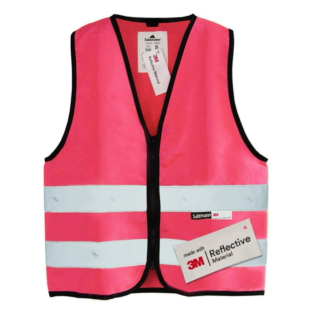 Salzmann 3 M freundlicher Sicherheit Weste, gemacht mit 3 M Reflektierende Material: Rosa / M