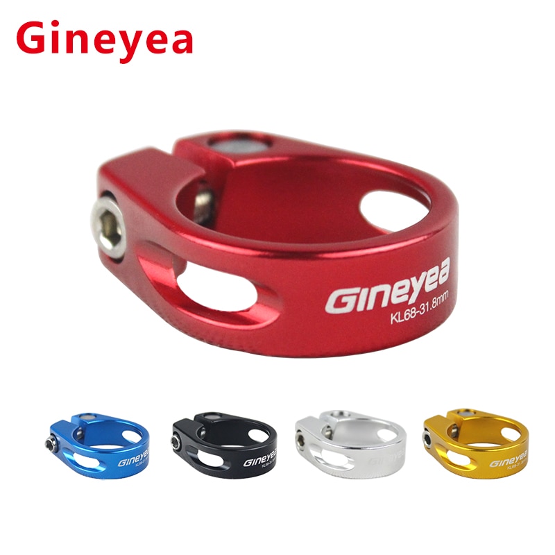 2PCS Gineyea bike seat clamp parts 28.6 30.2 31.8/34.9mm aluminum alloy hollow MTB mountain road bicycle lock seat pipe clamp
