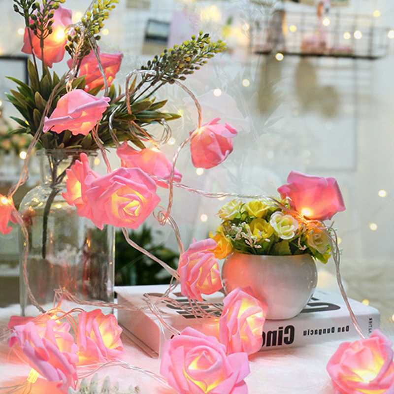 3m LED Rose Schnur Lichter Licht Dekoration für Valentinstag Hochzeit Mädchen Herz Zimmer Garten Nachtlicht Glühwürmchen lichter Dekor