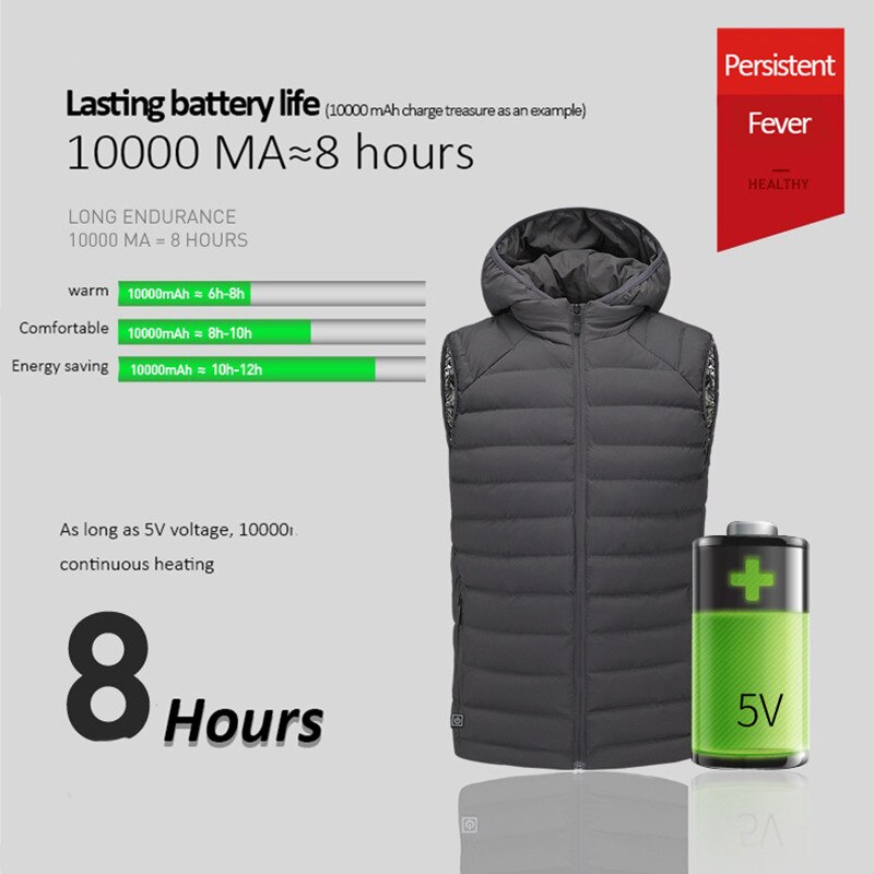 Ropa de calefacción eléctrica para exteriores, chaleco eléctrico con carga USB, accesorios para mantener el calor al aire libre, esquí, pesca