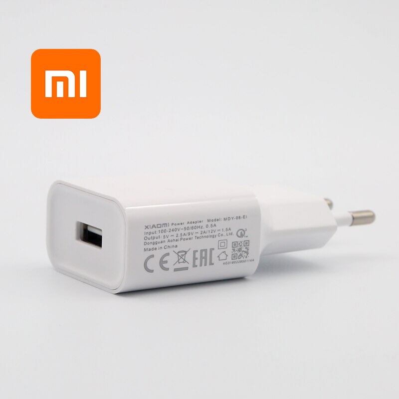 Xiaomi 18W caricabatterie rapido QC 3.0 caricatore USB tipo-c per Xiaomi Redmi note 7 8 Pro 9 S Redmi 7 8 8A 6A Mi 8 Lite Mi 9 SE 9t Max 3 A3: White EU Charger