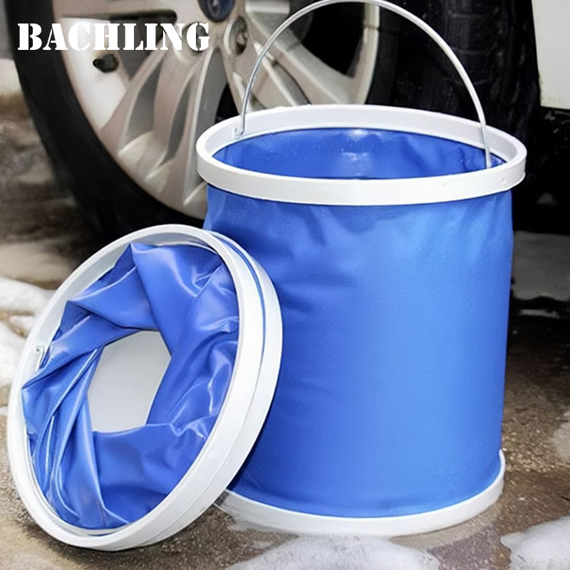 Cubo plegable para coche de 9/11/13L, cubos para lavado de coches de tela Oxford, cubo plegable portátil, multifuncional, resistente al agua