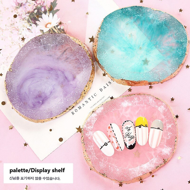 Hars Opslag Geschilderd Palet Lade Sieraden Display Board Ketting Ring Oorbellen Display Tray Creatieve Decoratie Opbergdoos