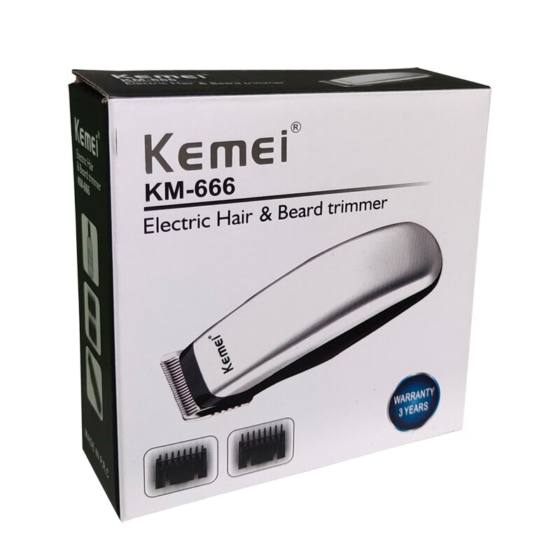 Kemei KM-666 mini włosy trymer elektryczna maszynka robić strzyżenia włosów maszyna robić cięcia depilator dla brody brzytwa fryzjerska: z pudełkiem