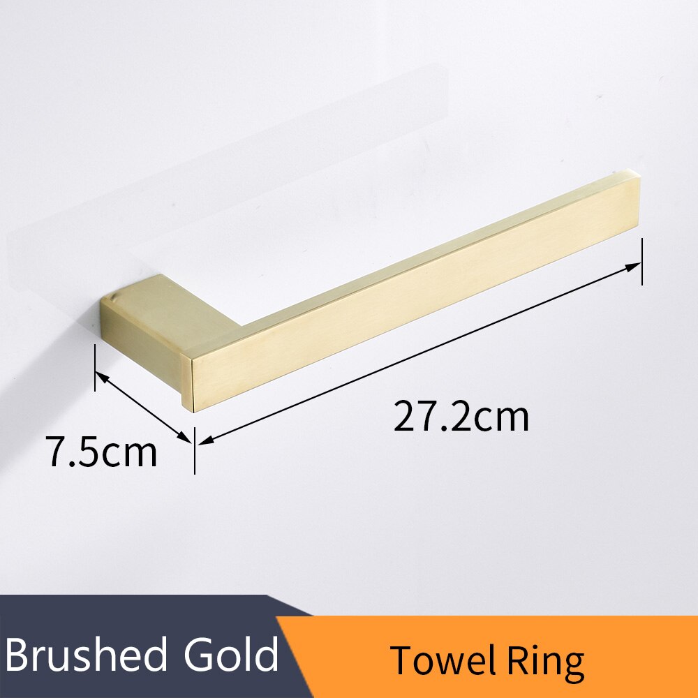 Badkamer Accessoires Bad Hardware Set Gouden Kleur Swan Toiletrolhouder Handdoekenrek Tissue Houder Papierrolhouder A08-630: Towel Ring