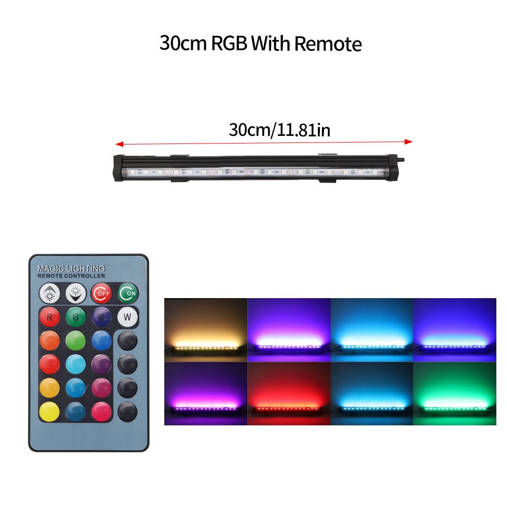 110-240V fish tank LED bubble lamp remote control color changing colorful aquarium bubble lamp LED diving lamp gas stone lamp: 30CM 110-240V
