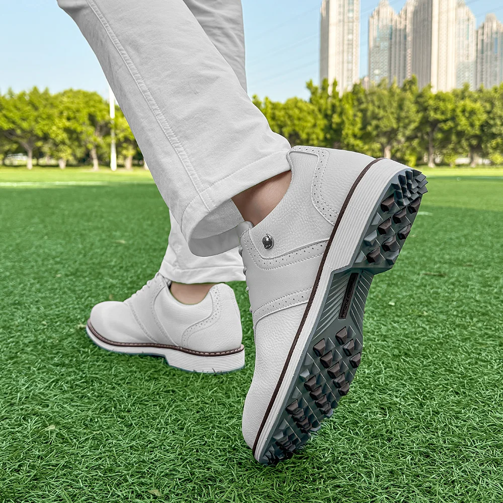 Klassische Golfschuhe Herren Spikes Golfschuhe Bequeme Fitnessstudio Turnschuhe
