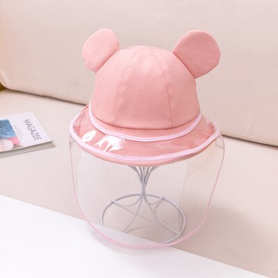 Gorros protectores de oso de seguridad para bebés y niños con protector transparente antigotículas, Anti-Saliva, a prueba de salpicaduras y a prueba de polvo para todo el rostro