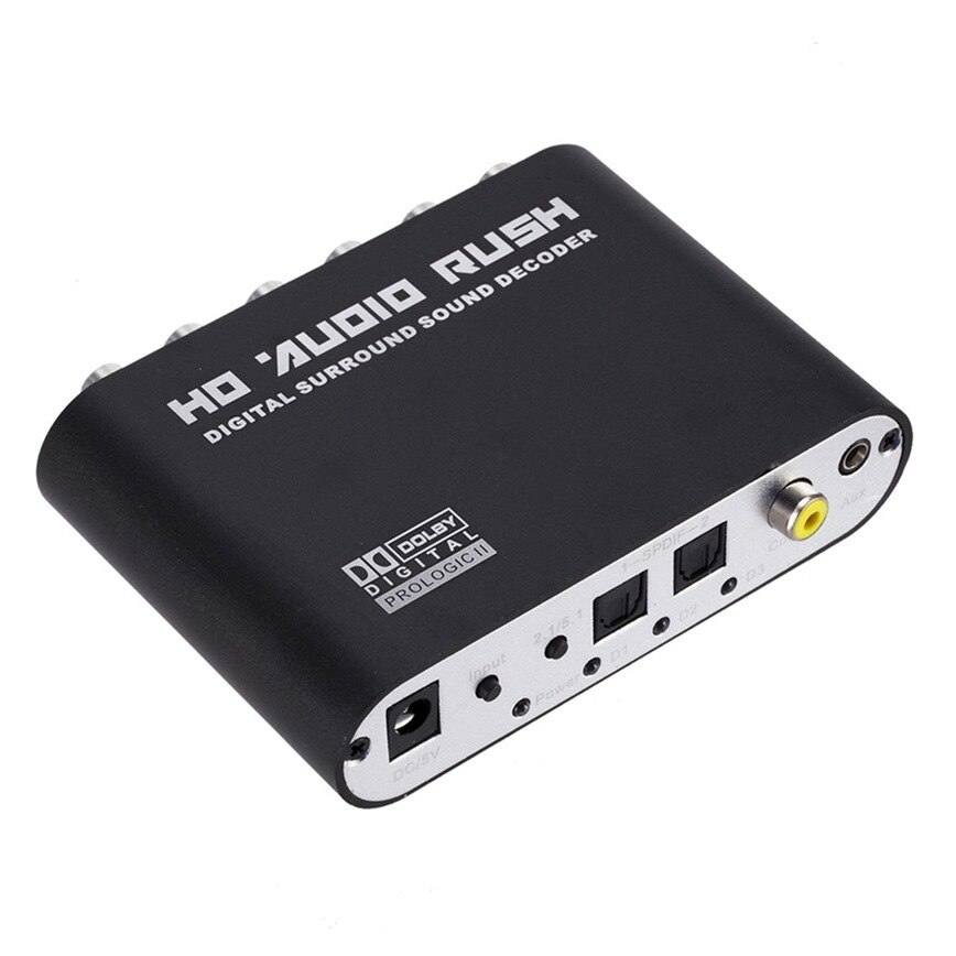 Digital to Analog 5.1 CH audio decoder amplifier SPDIF Coaxial to RCA DTS AC3 Optical digital Amplifier Analog Converte For TV