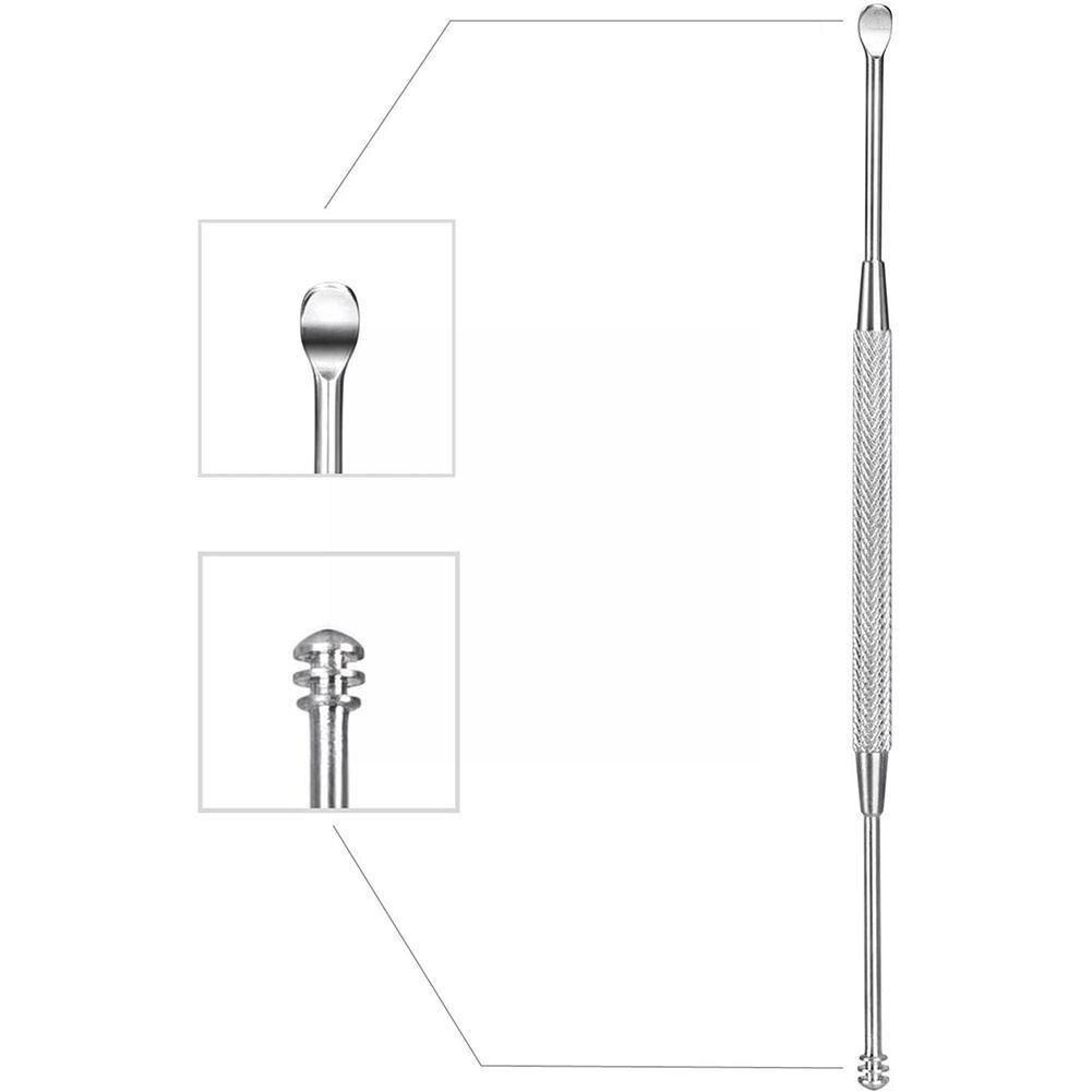 Écouvillon De nettoyage des oreilles en Silicone souple, Double tête, dissolvant De cérumen, cure-oreille, T7B1