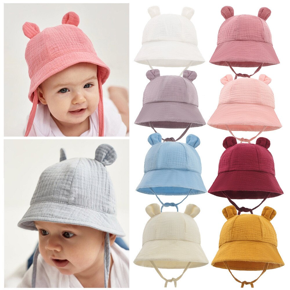 nuovo autunno bambino sole cappello bambini all'aperto coniglio orecchio spiaggia cappucci ragazzo ragazza Panama cappello cappello da pescatore da spiaggia unisex per 6-12 mesi