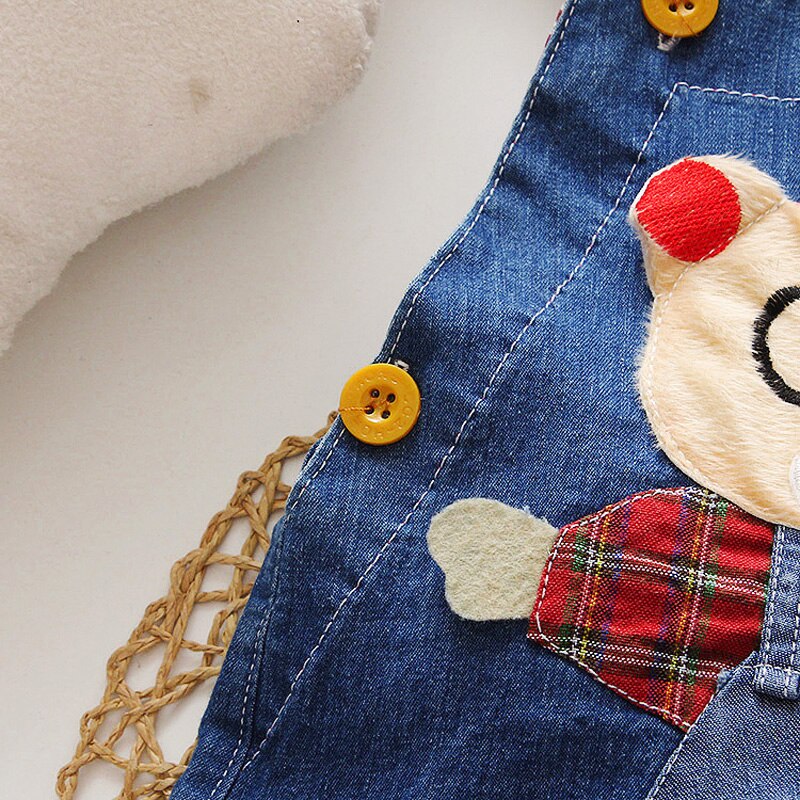 DIIMUU enfants bébé garçons enfant Denim bas nourrissons dessin animé impression pantalon vêtements enfants été salopette vêtements