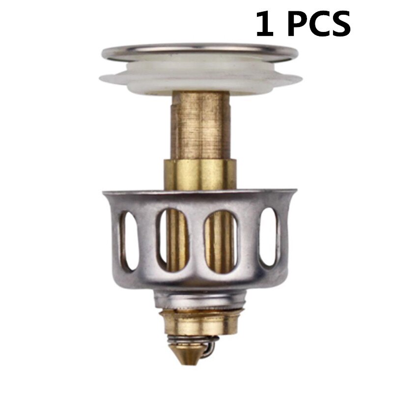 1/2Pcs Universele Wastafel Bounce Afvoer Filter 2 In 1 Douche Floor Gootsteen Vanity Stopper Badkuip badkamer Accessoires: 1PCS